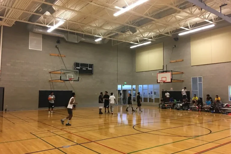 Interior of Northgate Community Center, home to indoor pickleball courts in Seattle, WA.